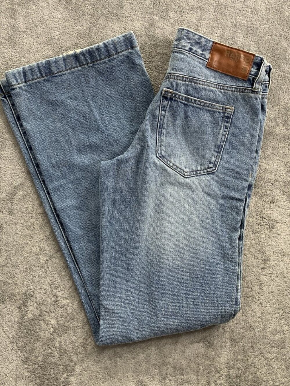Rare Dnm Edit Jeans Womens 25 Low Rise Bootcut Blue Light Wash Cotton Boho